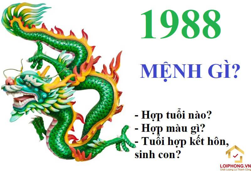 Năm 1988 là tuổi Mậu Thìn