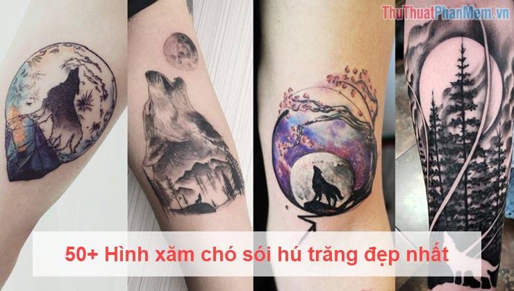 Top 50 hình xăm chó sói hú trăng đẹp nhất