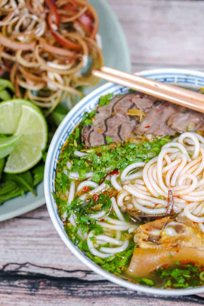 Spicy Vietnamese Beef Noodle Soup (Bún bò Huế)