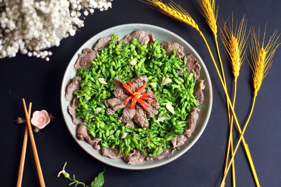 Bò xào hoa thiên lý