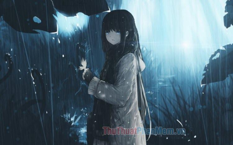 Bức tranh anime cảm xúc cô đơn