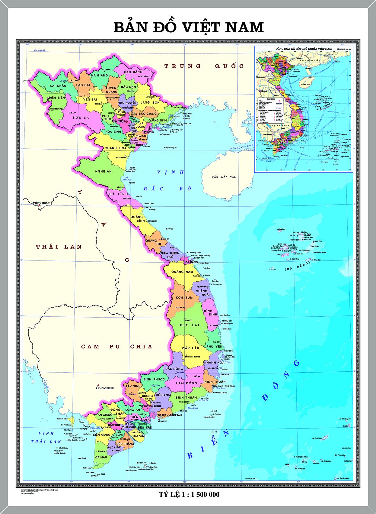 Bản đồ Việt Nam phóng to