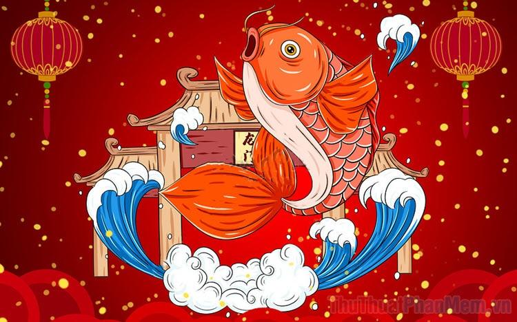 Khám phá vẻ đẹp tinh tế của hình nền cá chép hóa rồng