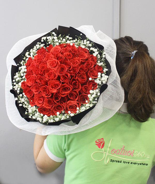 Bó hoa hồng đỏ tặng sinh nhật người yêu