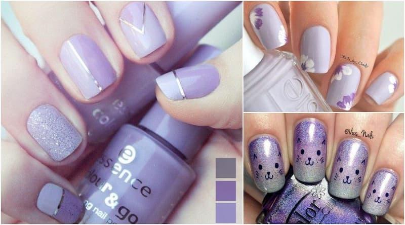 Mẫu nail màu tím đẹp hoàn hảo