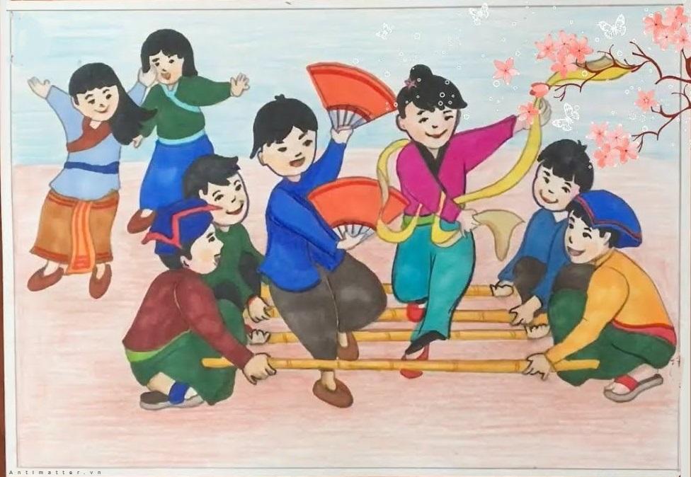 Vẽ tranh lễ hội
