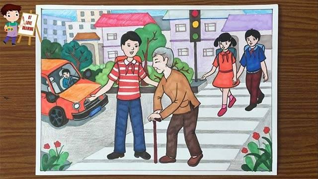 Tranh vẽ thiếu nhi làm nghìn việc tốt
