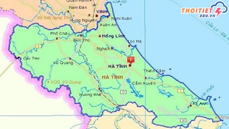 Vị trí địa lý của tỉnh Hà Tĩnh