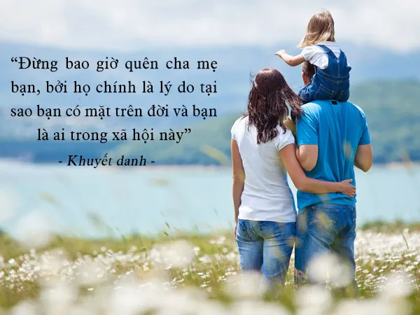 những câu nói hay về cha mẹ 1