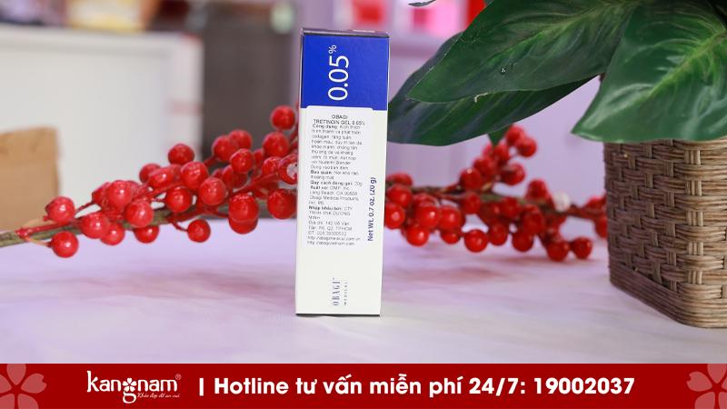 Sản phẩm Kem điều trị mụn, nám lão hoá da Obagi Tretinoin 0.05% chụp tại Showroom Kang Nam ở TPHCM