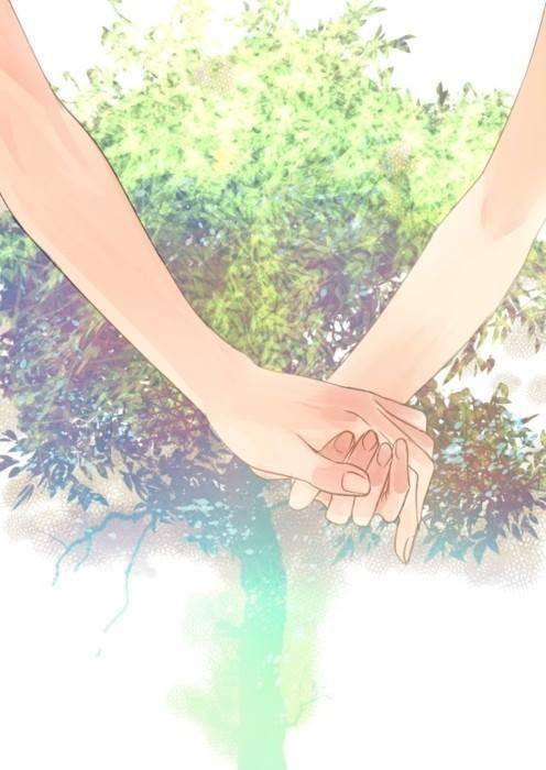 Hình ảnh anime nắm tay cực đáng yêu