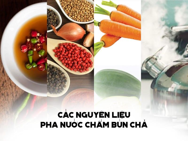 Nguyên liệu pha nước chấm Bún Chả