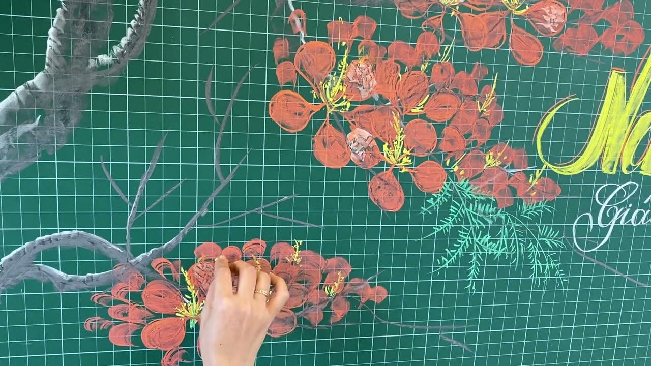 Cách vẽ hoa phượng