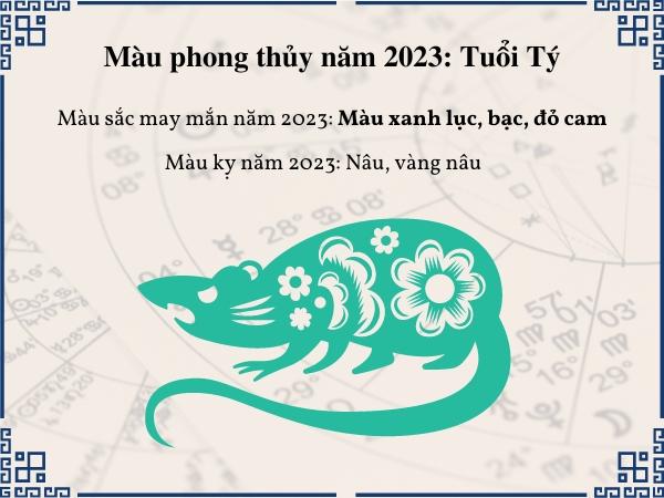 Màu phong thủy 2023 dành cho người tuổi Tý