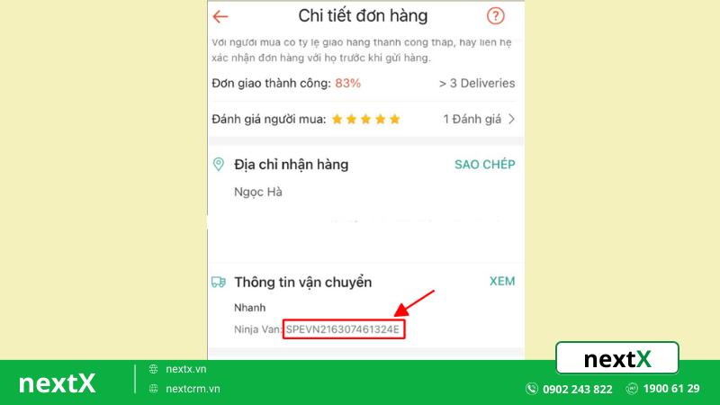 tra cứu đơn hàng Ninja Van