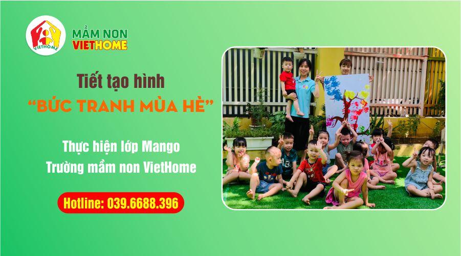 Tạo hình bức tranh mùa hè từ những đôi bàn tay nhỏ xinh