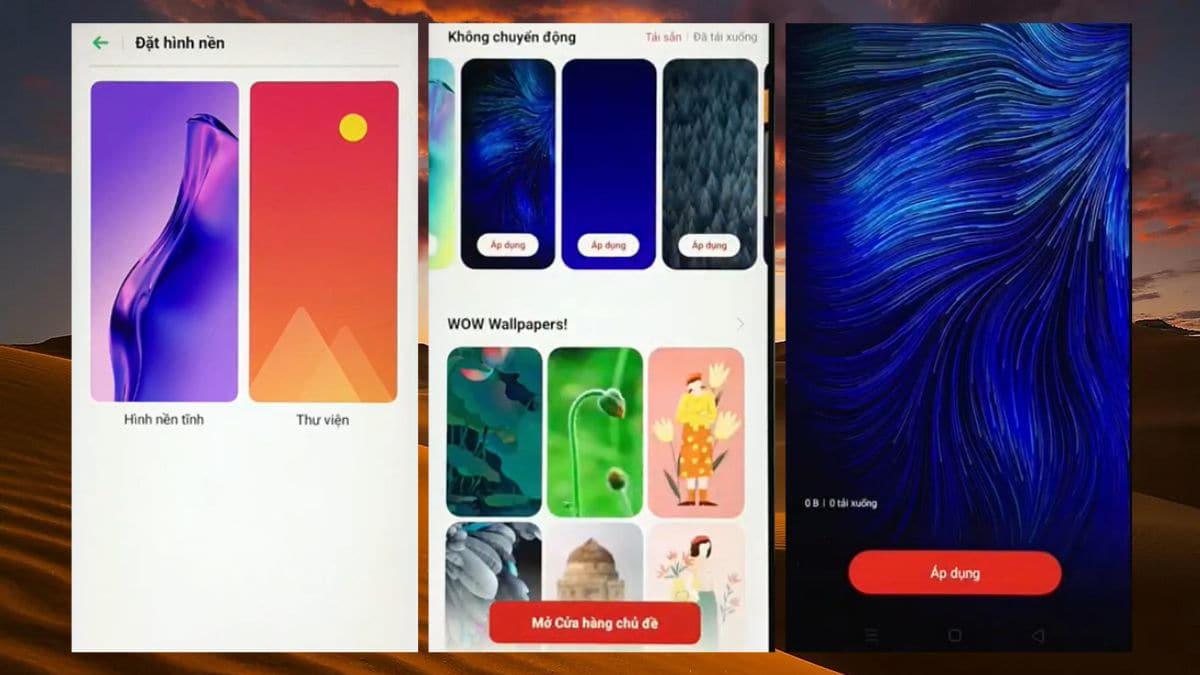 Cách đổi hình nền điện thoại OPPO bước 2