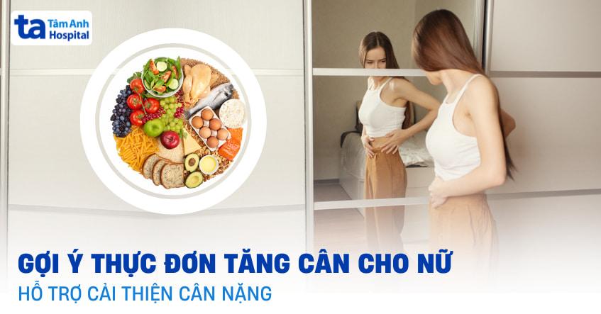 thực đơn tăng cân cho nữ