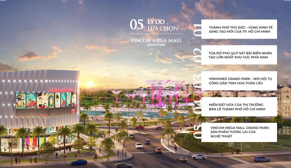 lý do lựa chọn Vinhomes Mega Mall Grand Park