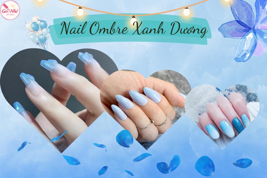 Nail Ombre Xanh Dương