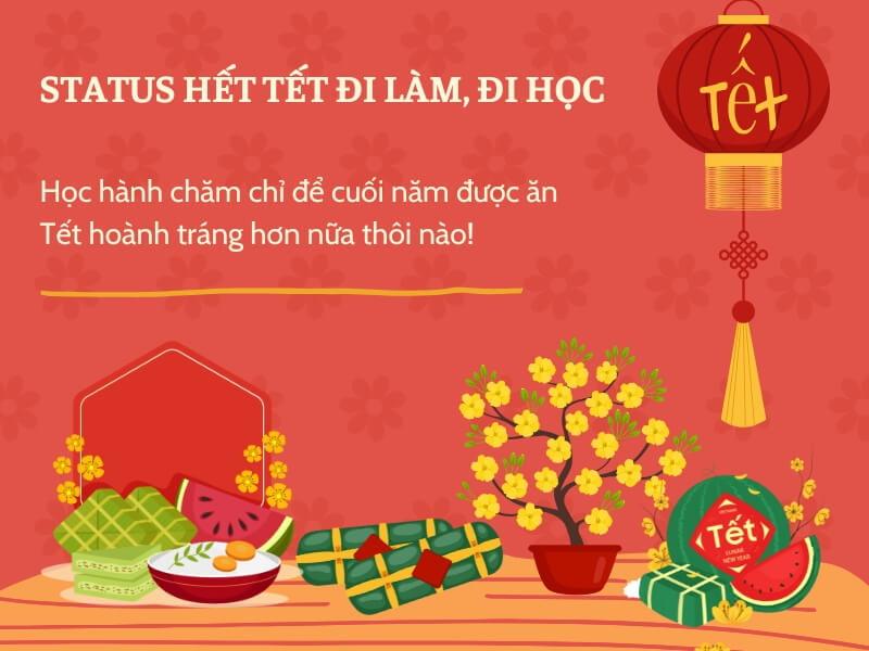 status hết tết đi học, đi làm