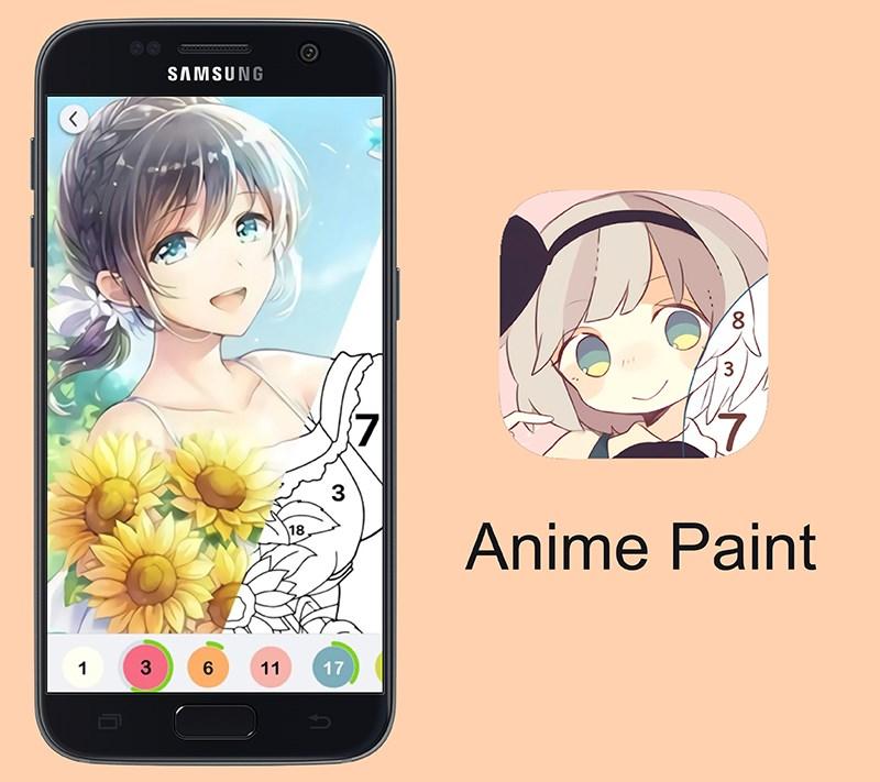 Ứng dụng Anime Paint - Tô màu cho nhân vật hoạt hình theo số