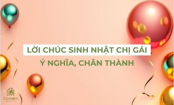 lời chúc sinh nhật chị gái