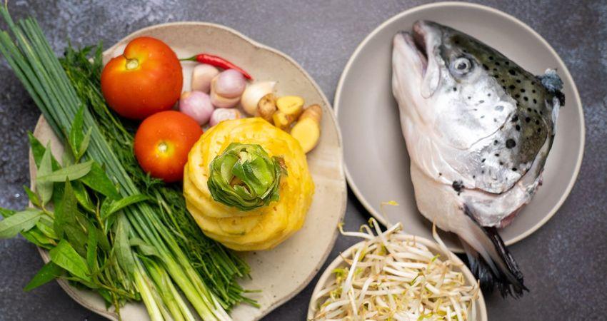 Cách Nấu Canh Chua Cá Hồi Ngon, Không Tanh, Cả Nhà Thích Mê 1 - Nguyen Lieu Mon Canh Chua Ca Hoi