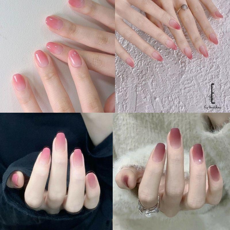 mẫu nail tay ombre