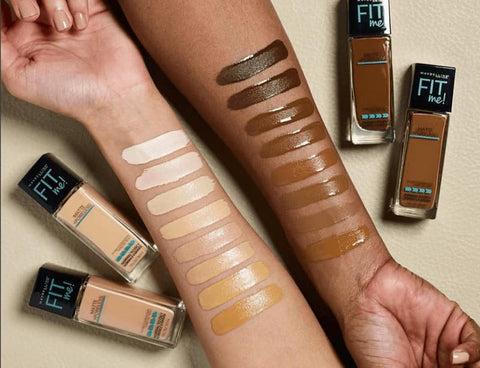 Bảng màu kem nền thương hiệu Maybelline fit Me khá đa dạng