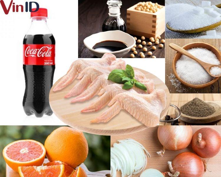 Nguyên liệu làm gà hấp coca