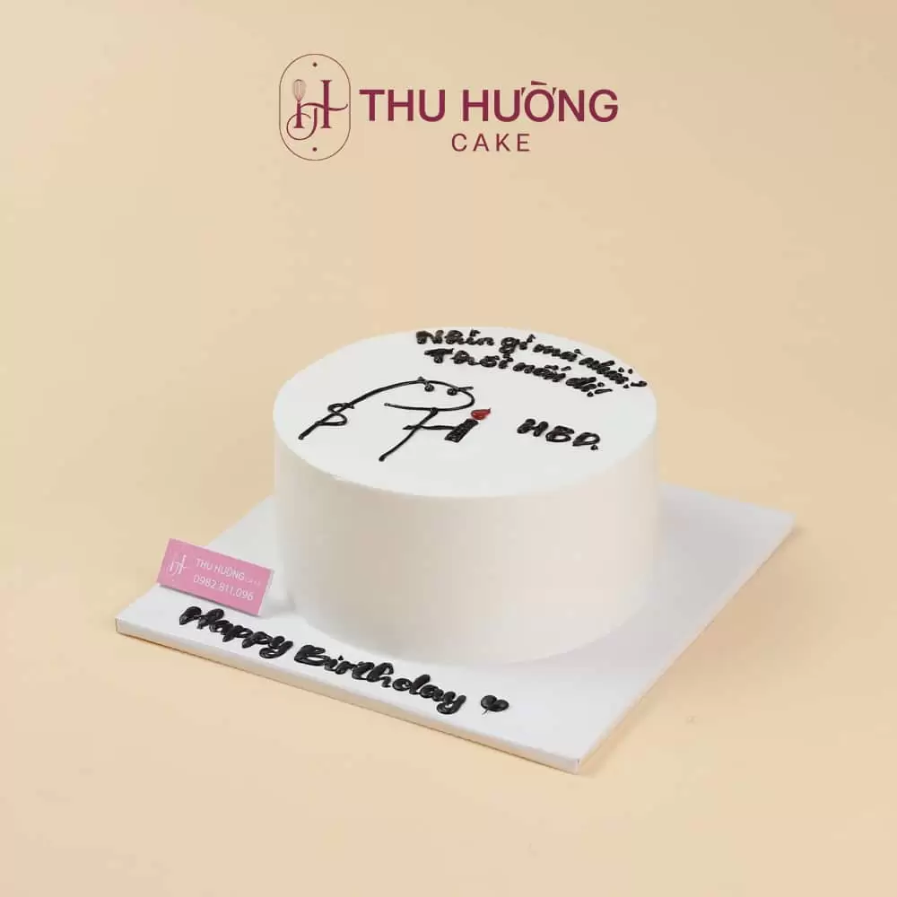 Bánh kem mini vẽ hình chibi dễ thương