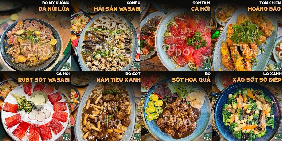 thực đơn quán nhậu tự do mega grand world