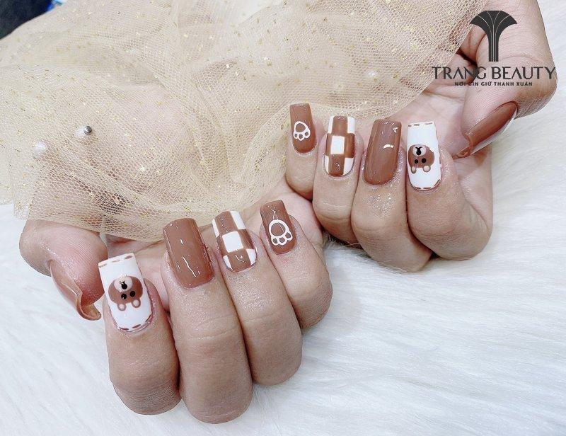 Nail móng ngắn cute cho sinh viên