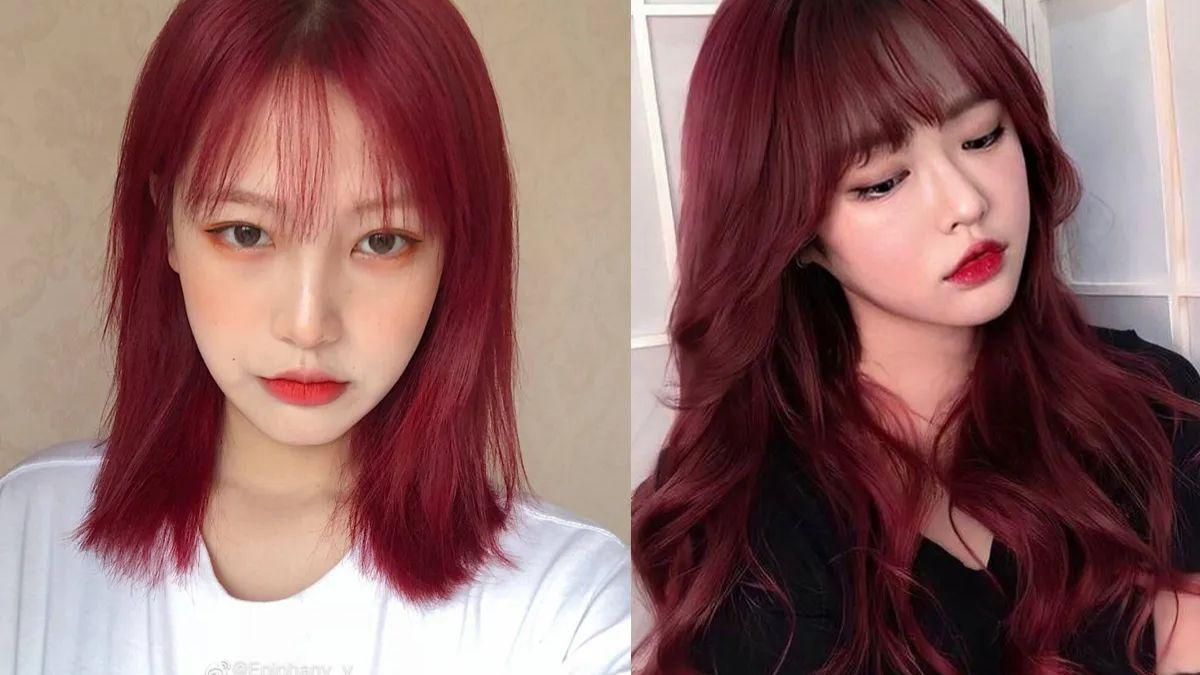 Nhuộm nâu cherry có cần tẩy đối với nền tóc đen