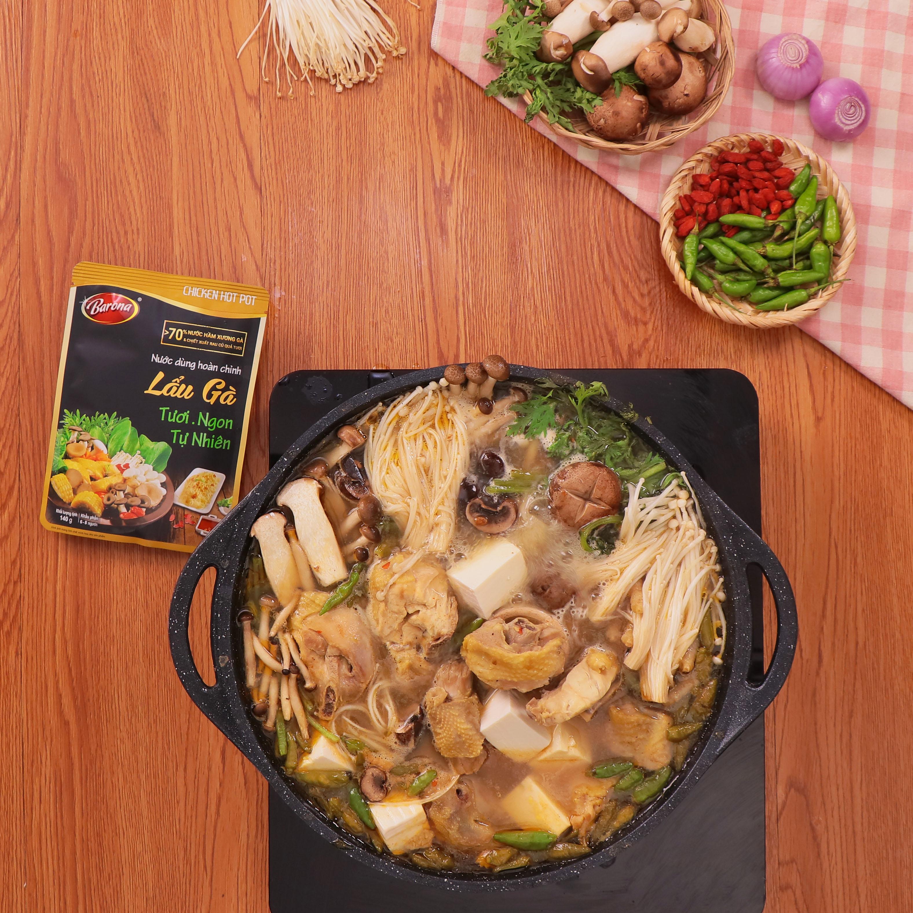 Nước dùng hoàn chỉnh Barona - Lẩu Gà