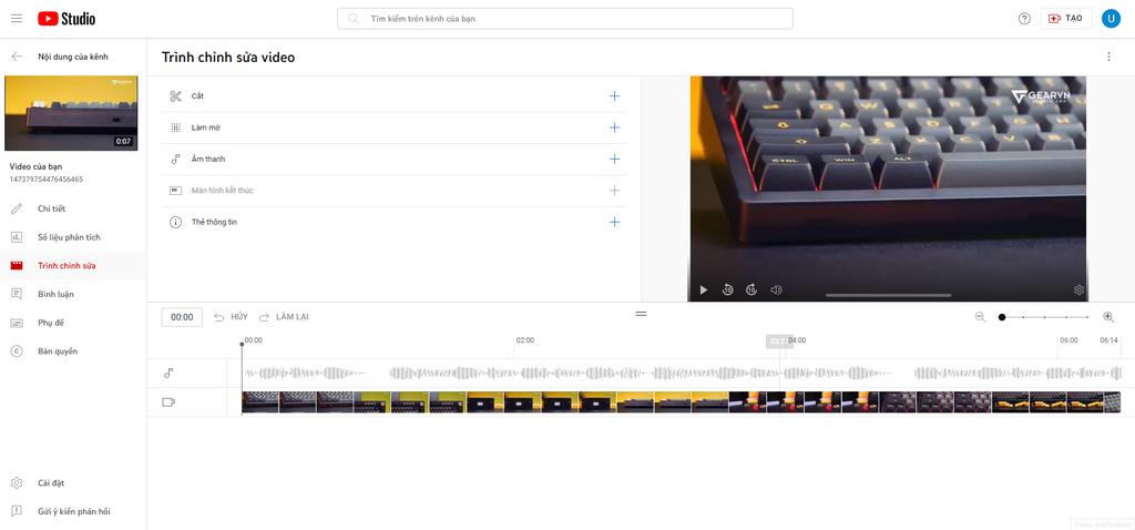 GEARVN - Ghép nhạc vào video với YouTube Studio