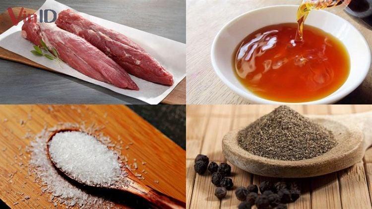 Nguyên liệu để làm ruộc thịt lợn