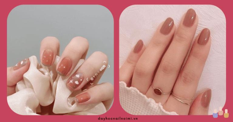 Mẫu nail hồng đất