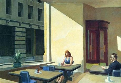 Bức “Sunlights In Cafeteria” (Ánh nắng trong quán cà phê)