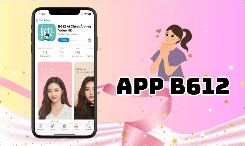 Ứng dụng chụp ảnh B612 kiểu Hàn Quốc