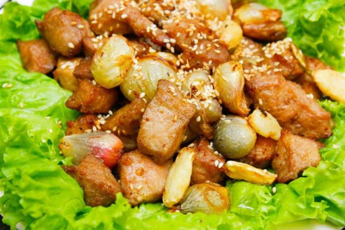 thành phẩm món thịt dê nướng sa tế