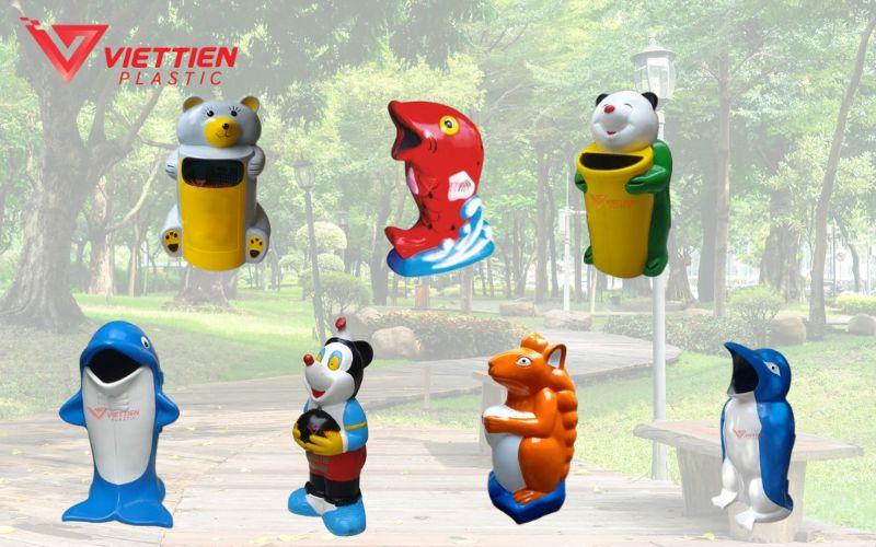 Thùng rác hình thú các loại thiết kế ngộ nghĩnh, giúp bảo vệ môi trường và thu hút trẻ em