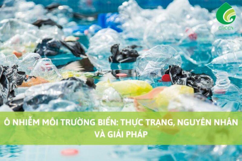 Bức tranh vẽ về bảo vệ môi trường thể hiện cảnh quan môi trường bị ô nhiễm nặng nề do rác thải
