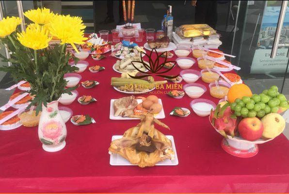 Hình ảnh mâm cúng tất niên công ty cuối năm