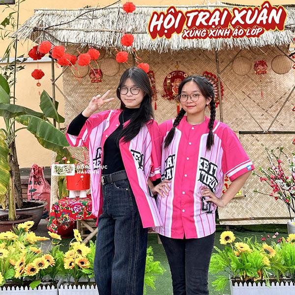 Áo hội trại xuân Hải Anh màu hồng