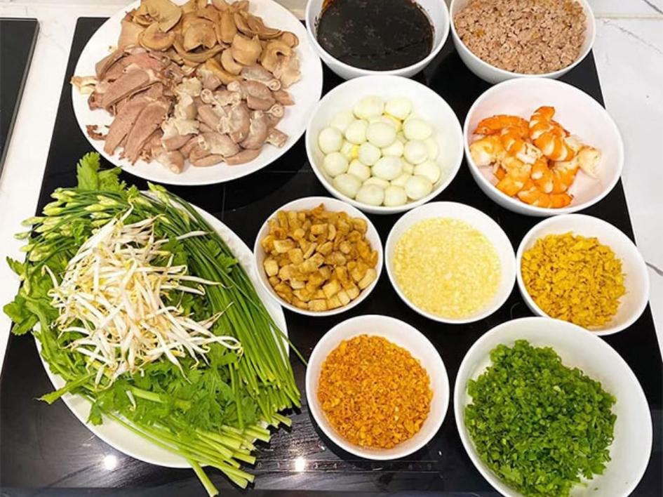 Nguyên liệu làm hủ tiếu gõ cần chuẩn bị những gì?