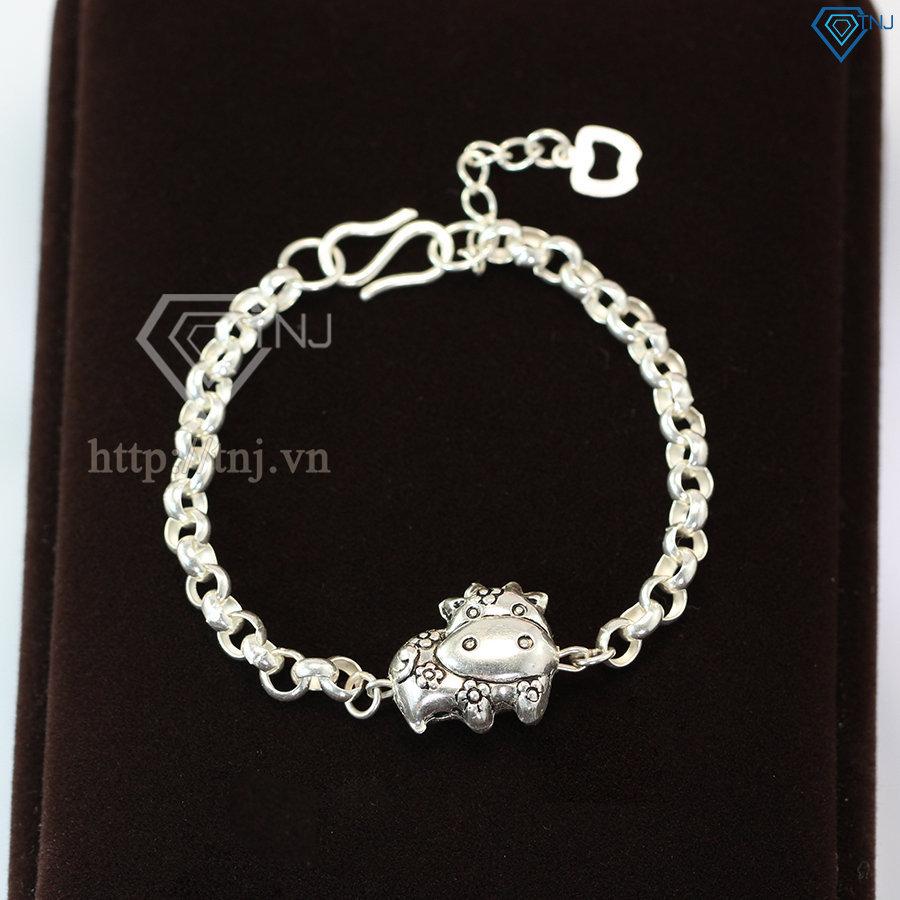 Lắc bạc cho bé hình con trâu dễ thương LTT0017