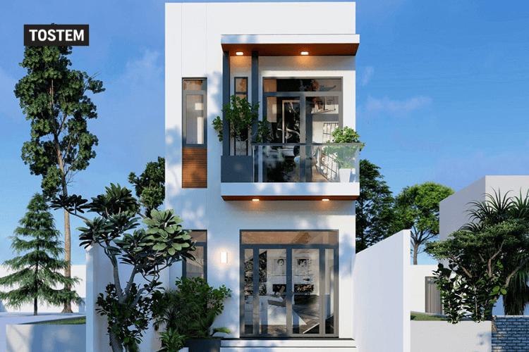 mẫu nhà ống 2 tầng đẹp ở nông thôn