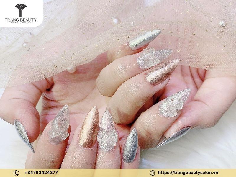 Mẫu nail tráng gương đẹp